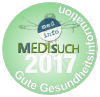 Medisuch-Qualitätslogo 2017: Mit einem Klick auf das Logo öffnet sich ein neues Bildschirmfenster mit Informationen über Dr. Michael Haegele sein/ihr Internet-Angebot (www.medinfo.de) Medisuch Zertifikat 2017